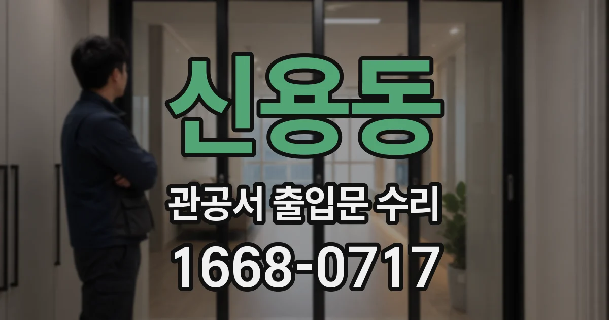 신용동 관공서 출입문 수리