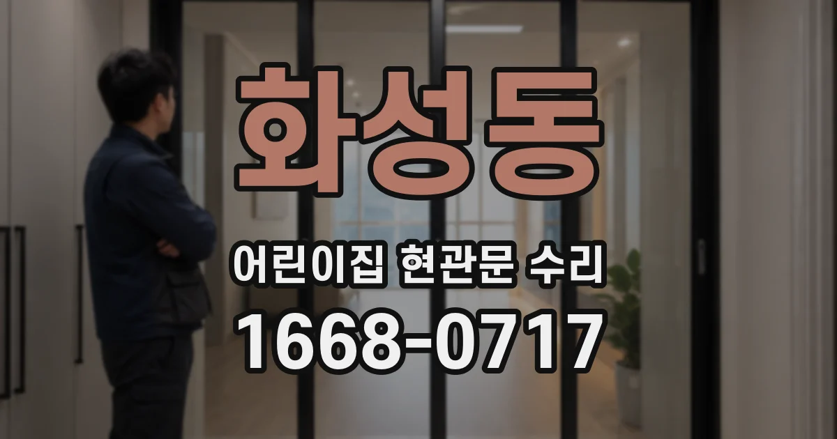 화성동 어린이집 현관문 수리