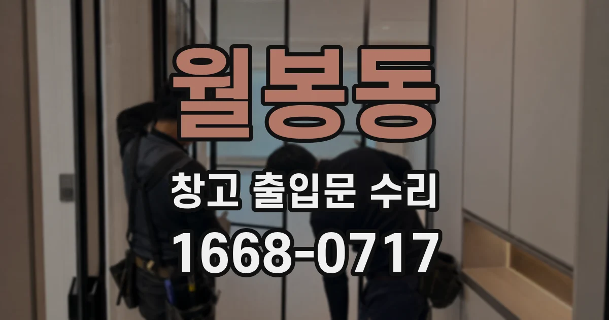 월봉동 창고 출입문 수리