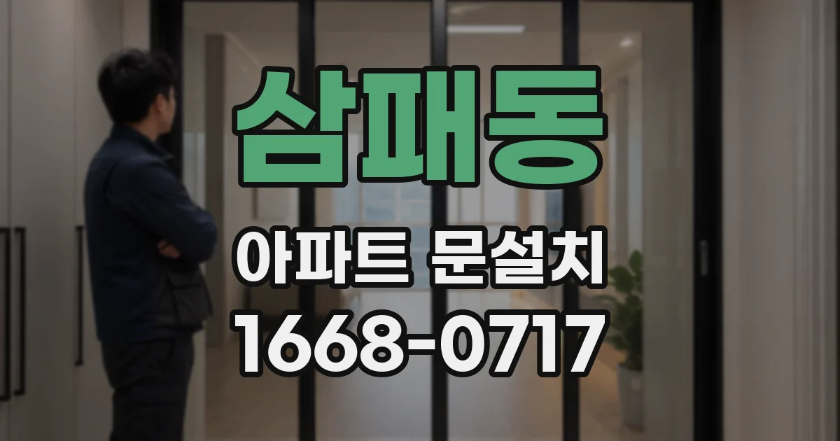 삼패동 아파트 문설치