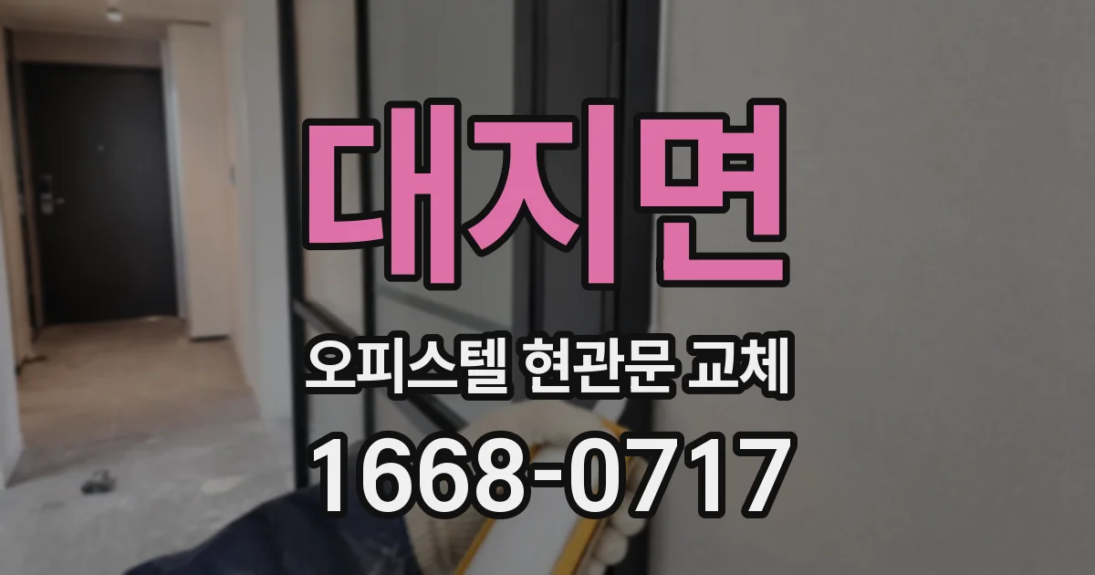 대지면 오피스텔 현관문 교체