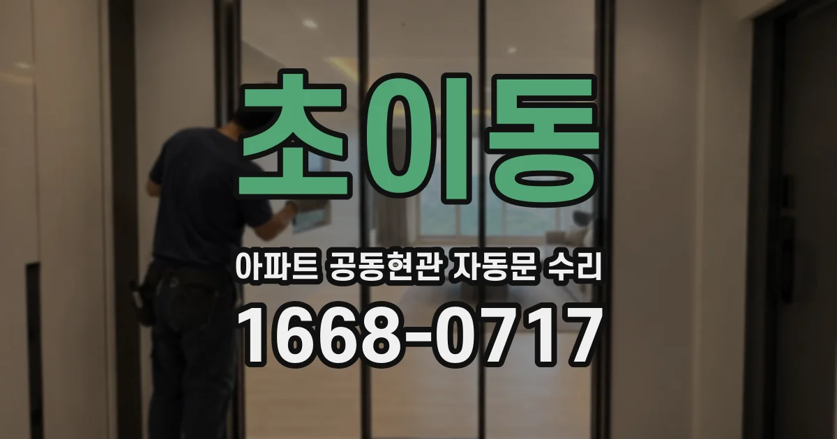 초이동 아파트 공동현관 자동문 수리