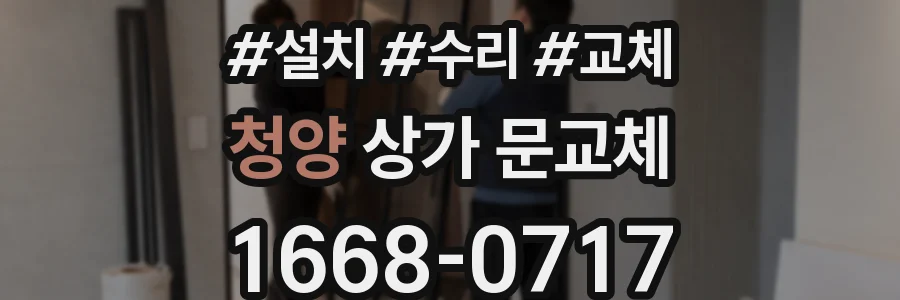 청양 상가 문교체
