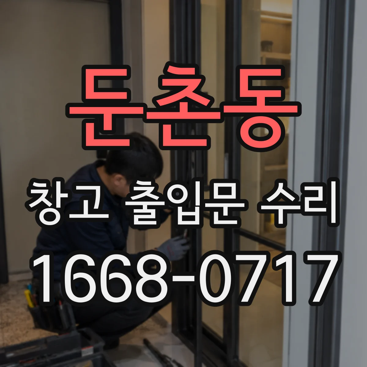 둔촌동 창고 출입문 수리