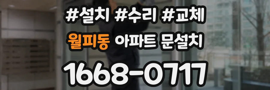 월피동 아파트 문설치
