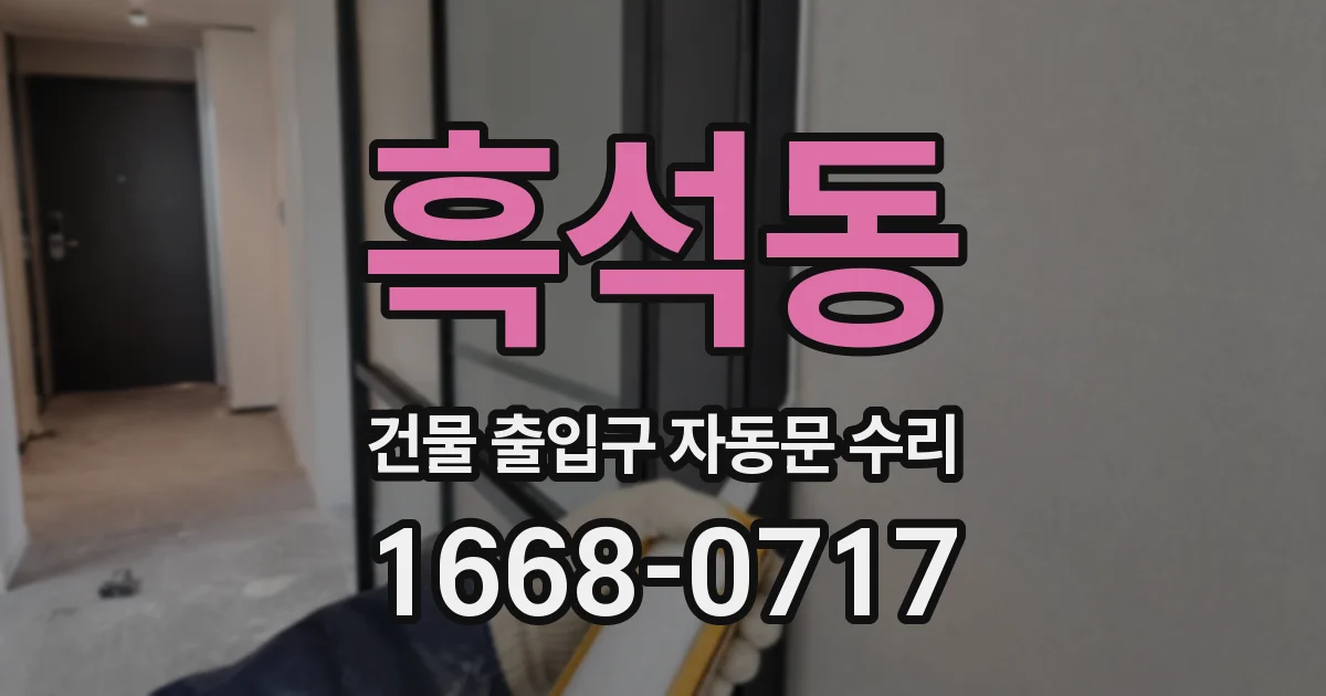흑석동 건물 출입구 자동문 수리