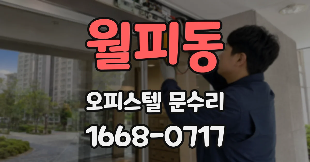 월피동 오피스텔 문수리