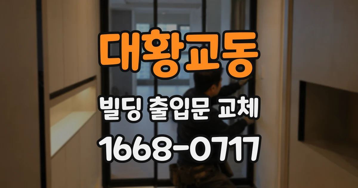 대황교동 빌딩 출입문 교체