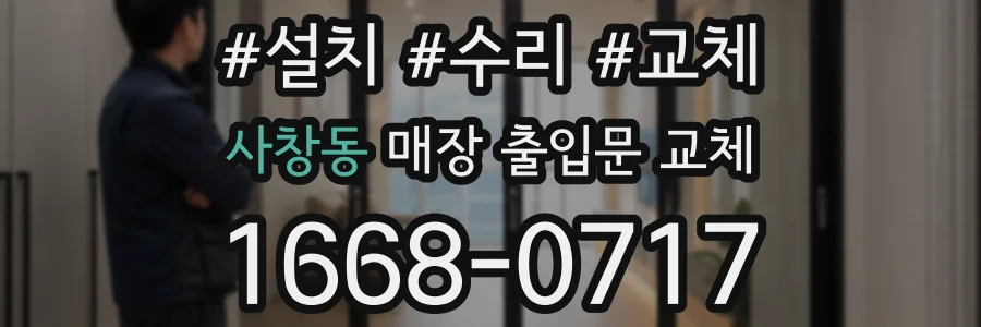 사창동 매장 출입문 교체