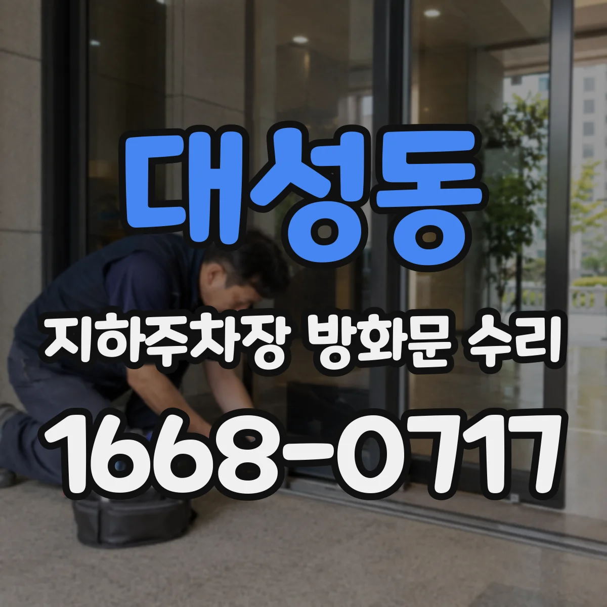 대성동 지하주차장 방화문 수리