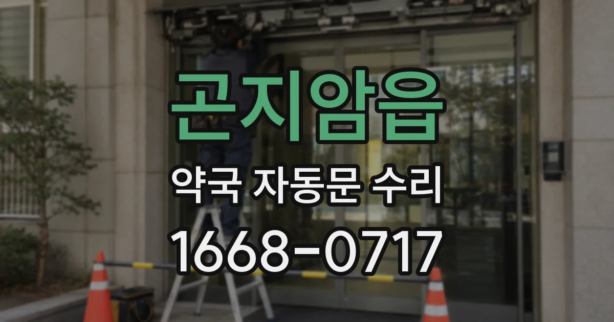 곤지암읍 약국 자동문 수리
