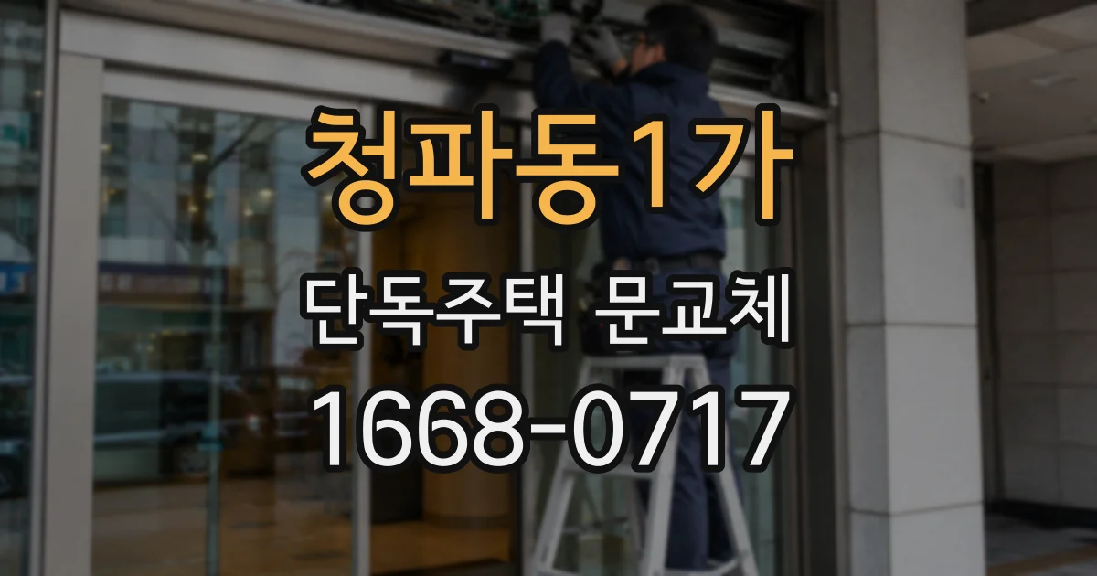 청파동1가 단독주택 문교체