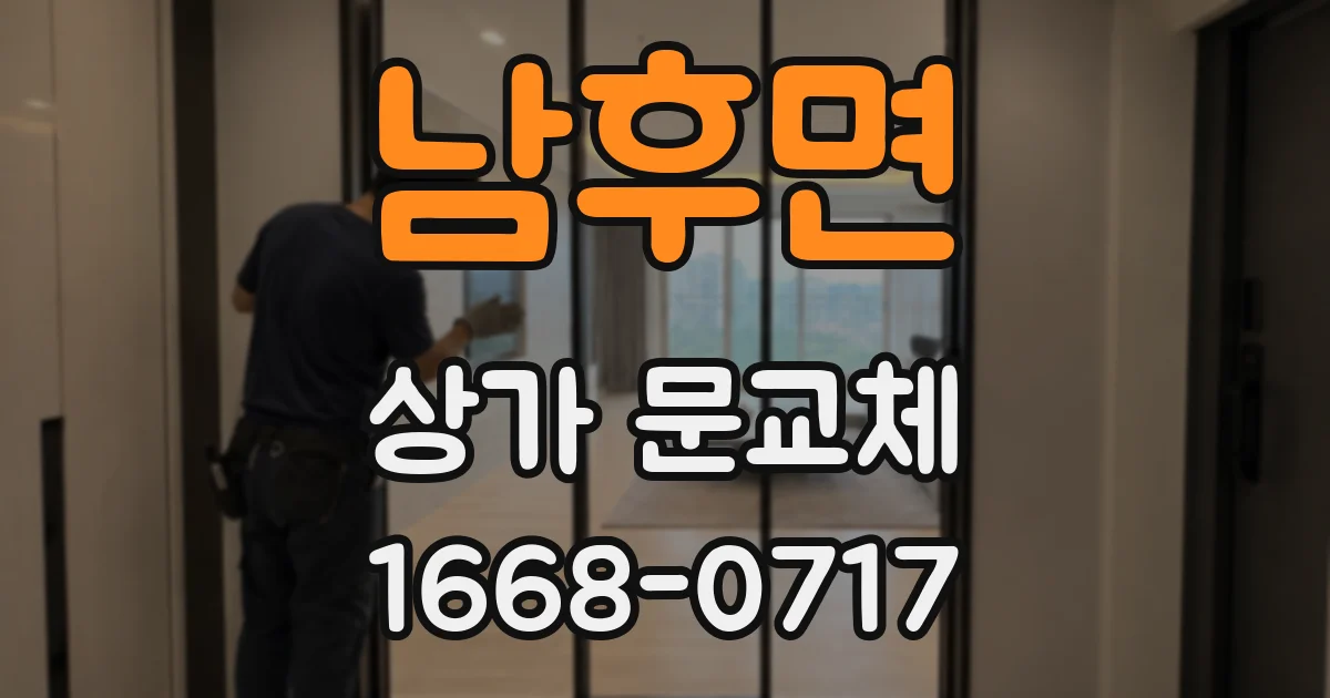 남후면 상가 문교체