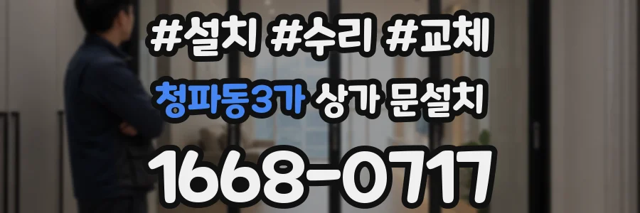 청파동3가 상가 문설치