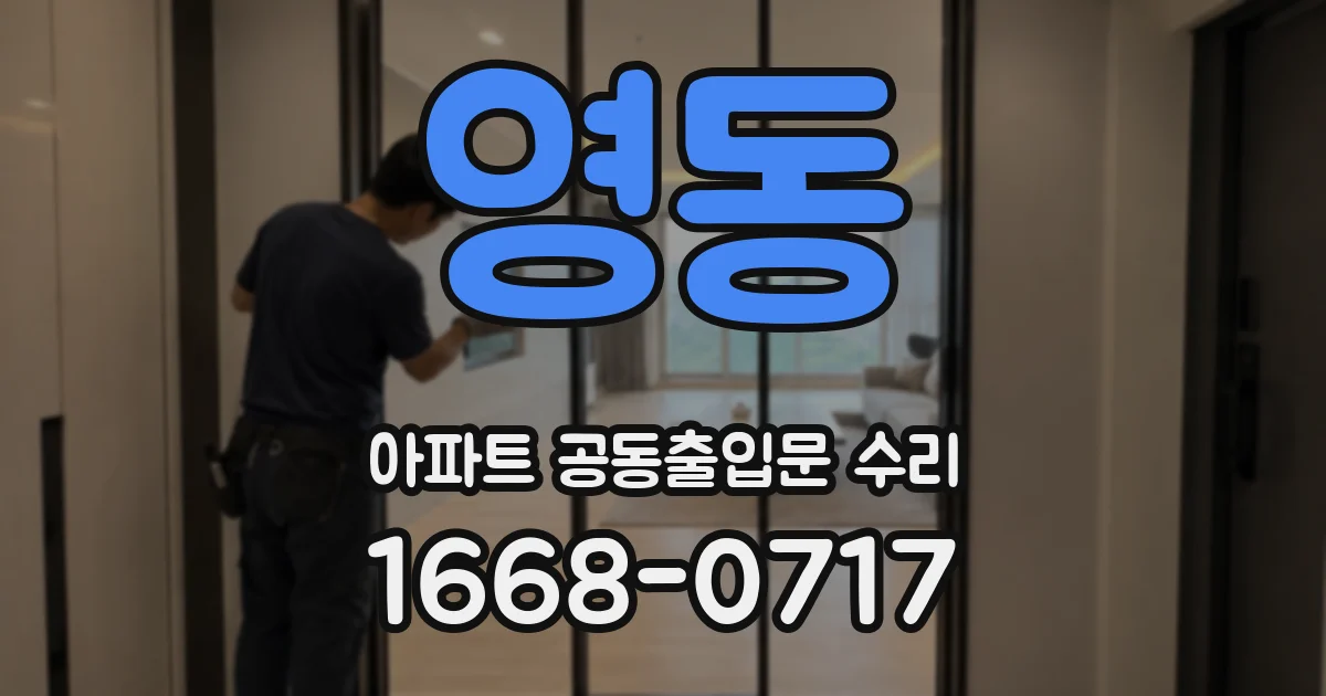 영동 아파트 공동출입문 수리