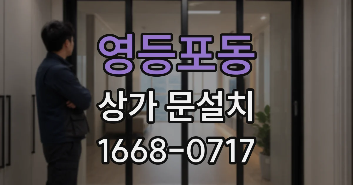 영등포동 상가 문설치