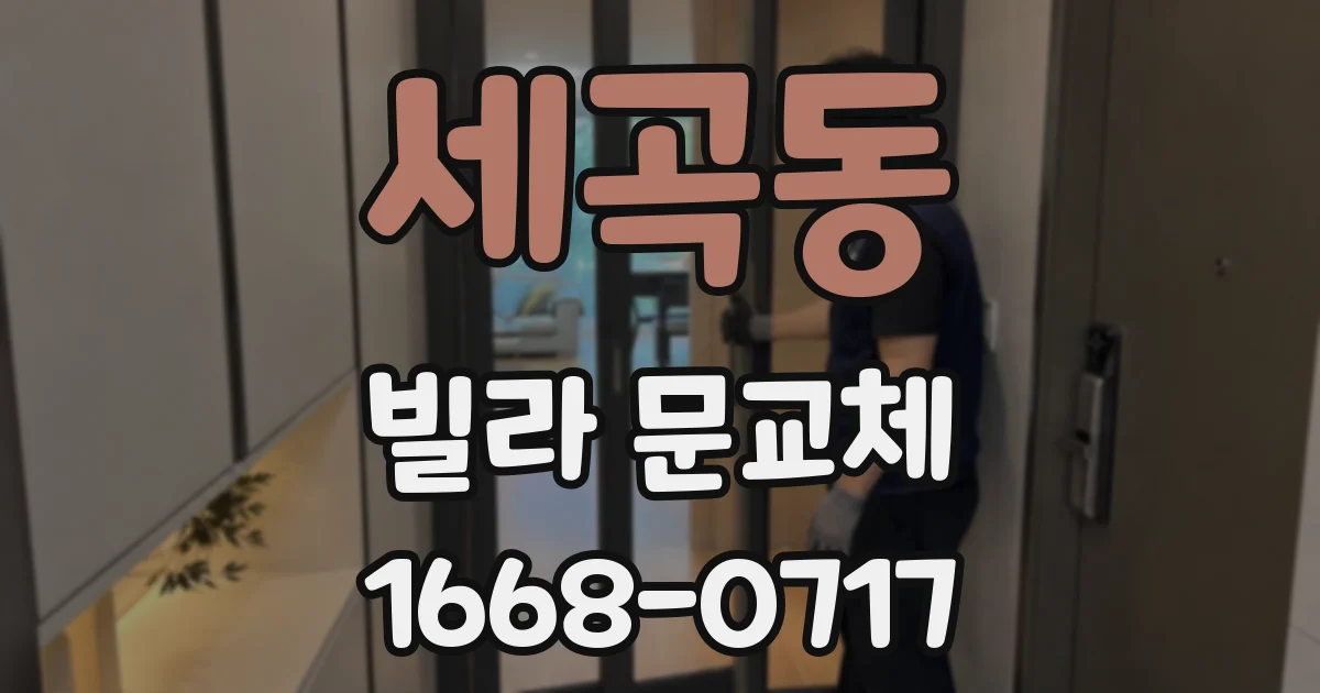 세곡동 빌라 문교체