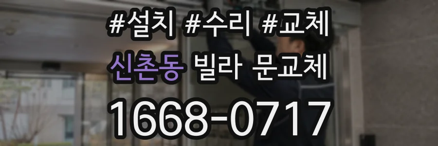 신촌동 빌라 문교체