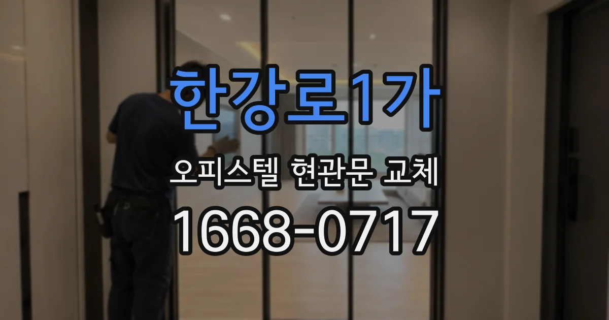 한강로1가 오피스텔 현관문 교체