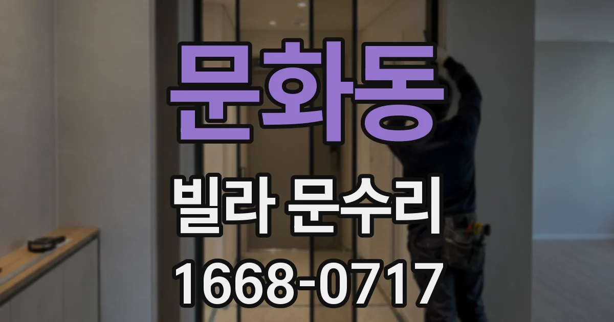 문화동 빌라 문수리
