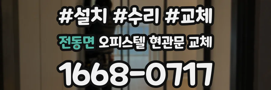전동면 오피스텔 현관문 교체