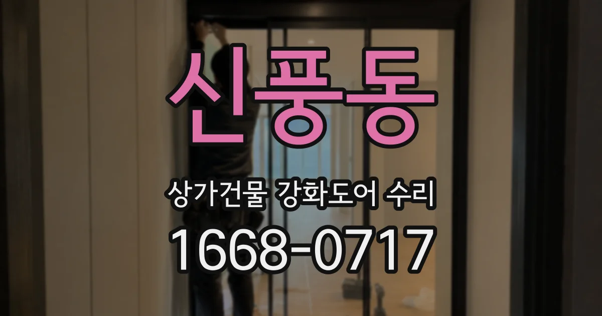 신풍동 상가건물 강화도어 수리