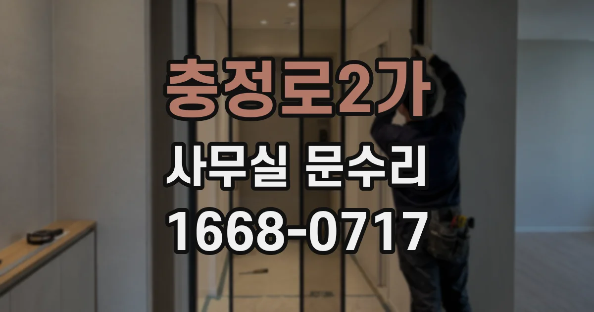 충정로2가 사무실 문수리