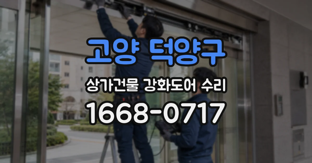 고양 덕양구 상가건물 강화도어 수리