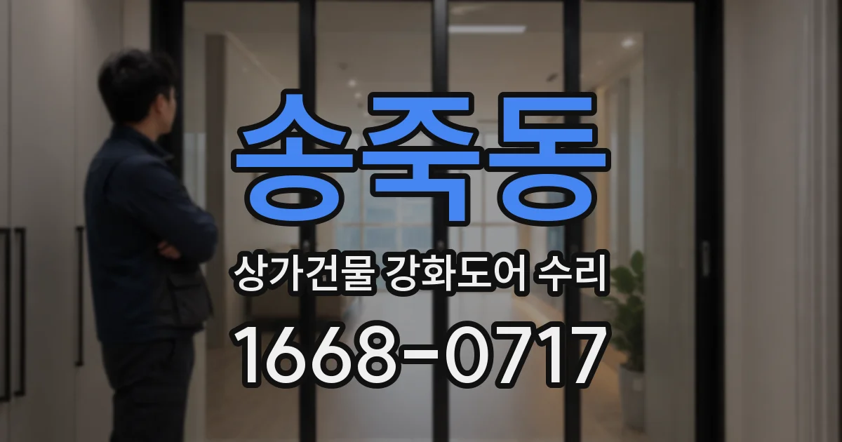 송죽동 상가건물 강화도어 수리