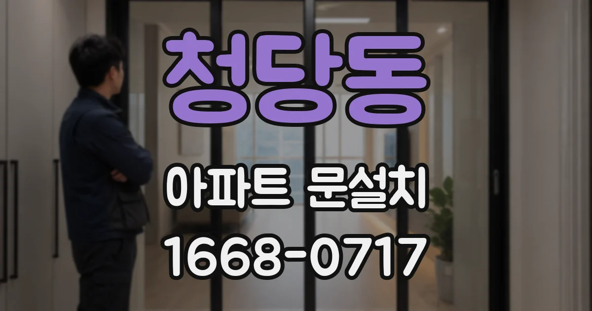청당동 아파트 문설치