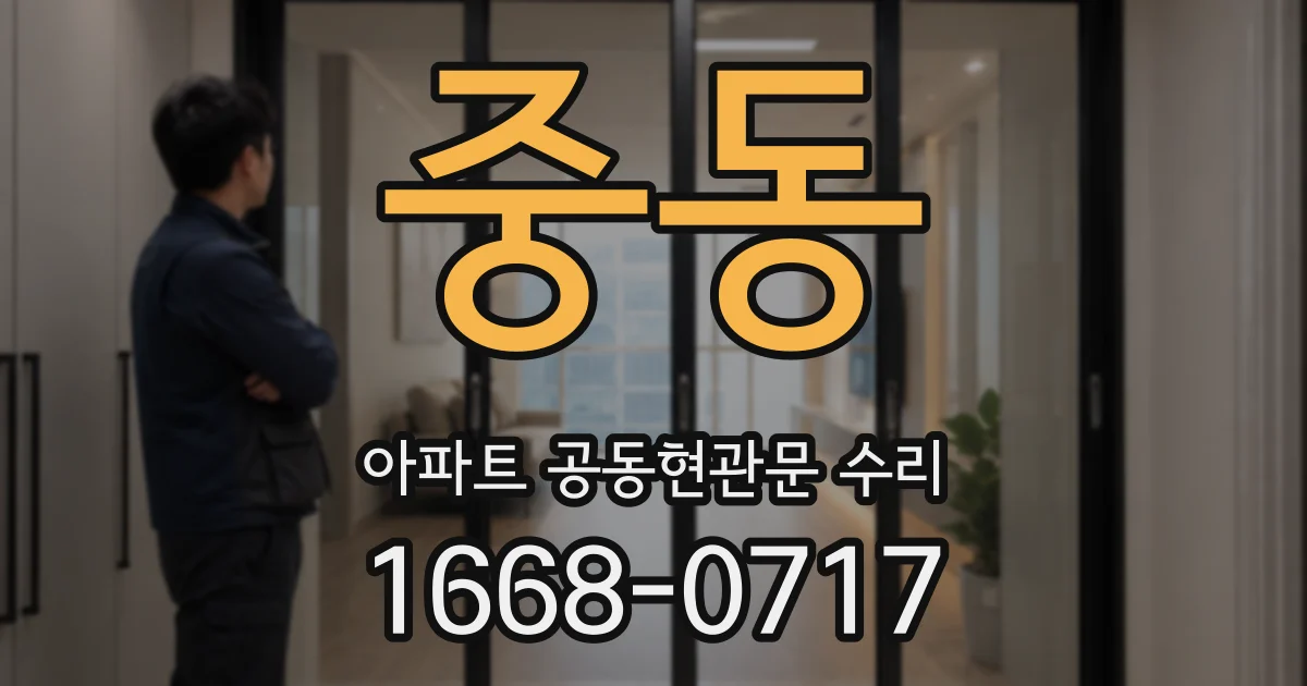 중동 아파트 공동현관문 수리
