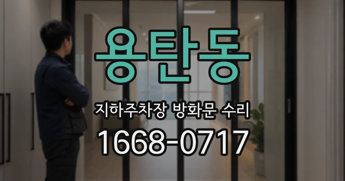 용탄동 지하주차장 방화문 수리