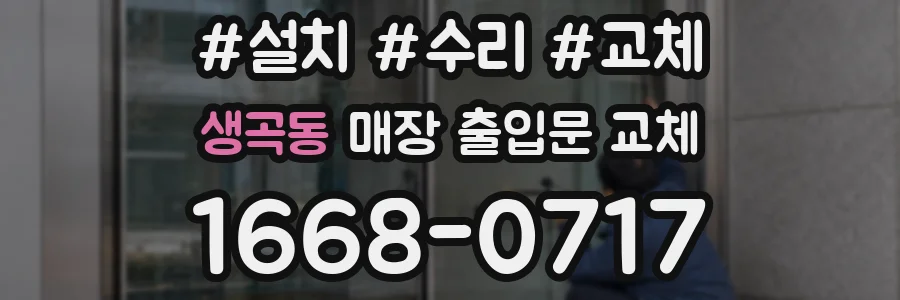 생곡동 매장 출입문 교체