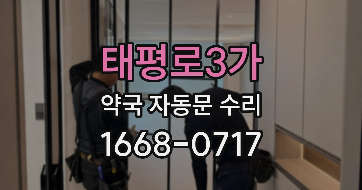 태평로3가 약국 자동문 수리