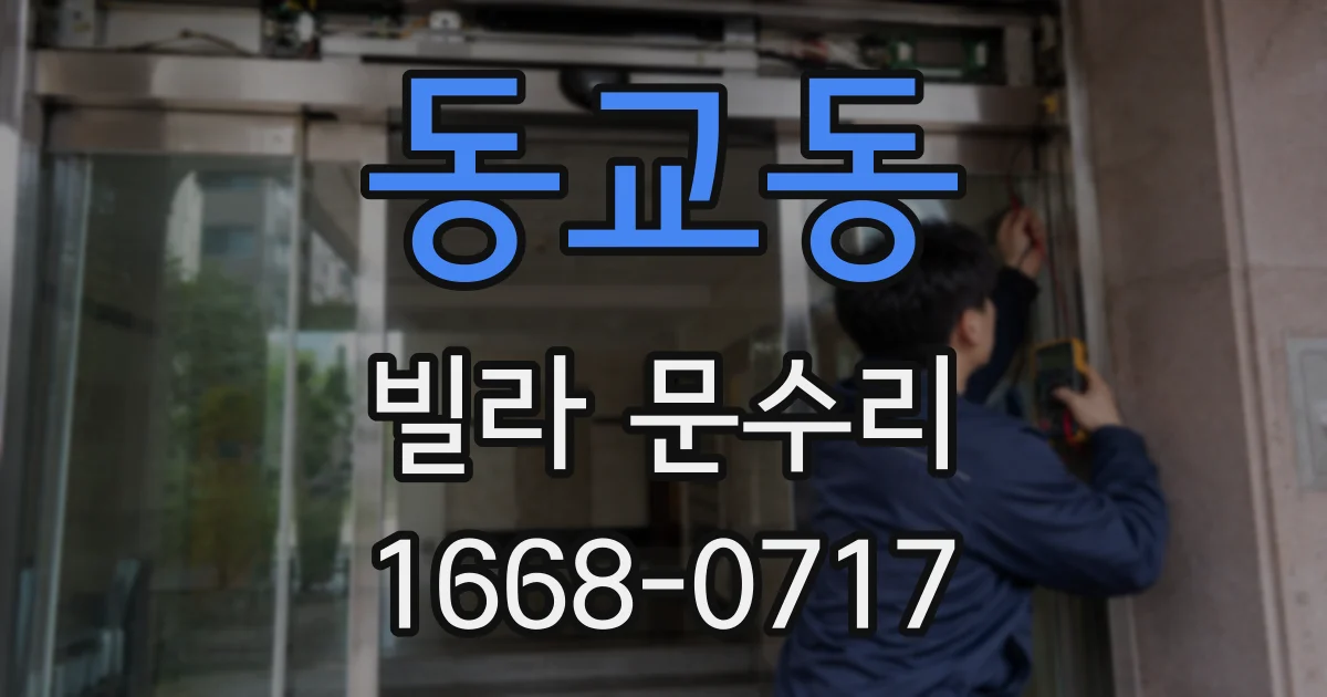 동교동 빌라 문수리