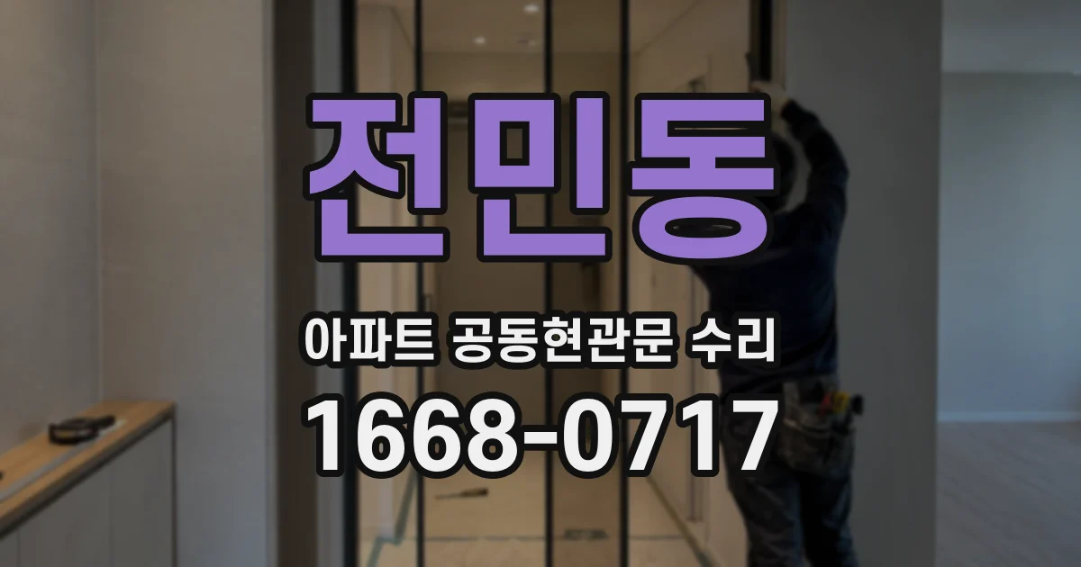 전민동 아파트 공동현관문 수리