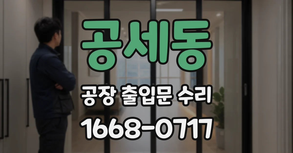 공세동 공장 출입문 수리