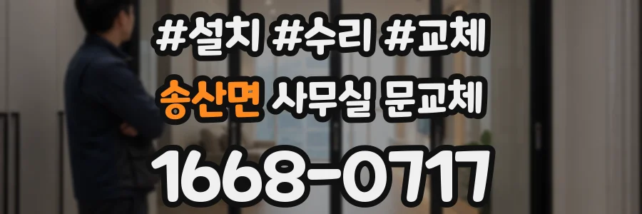 송산면 사무실 문교체