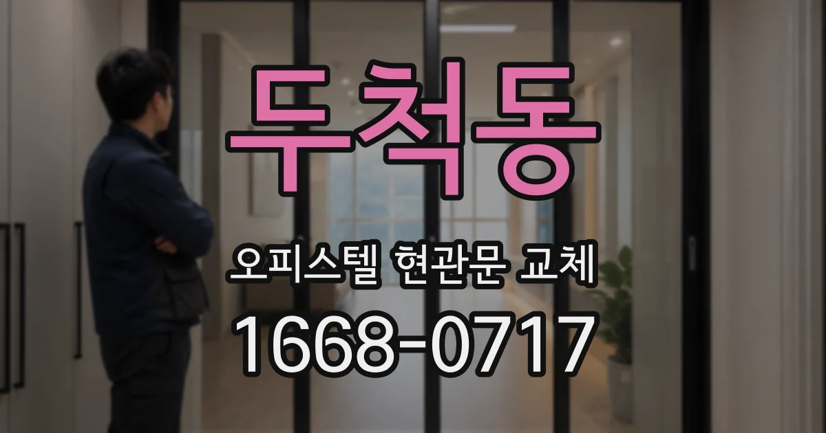 두척동 오피스텔 현관문 교체