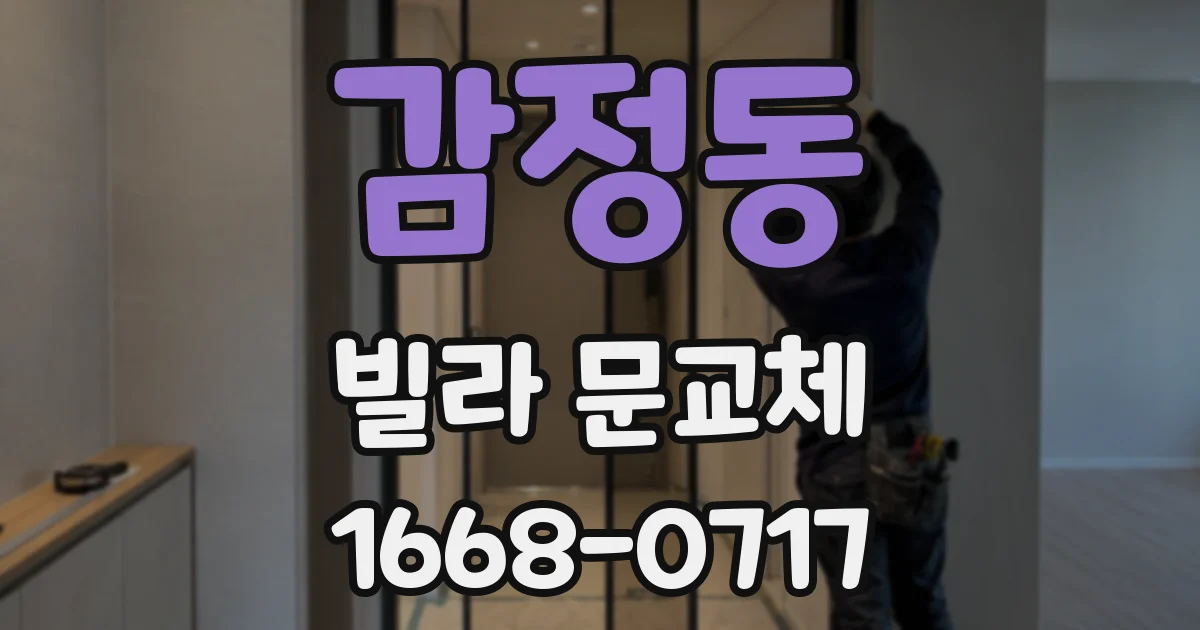 감정동 빌라 문교체