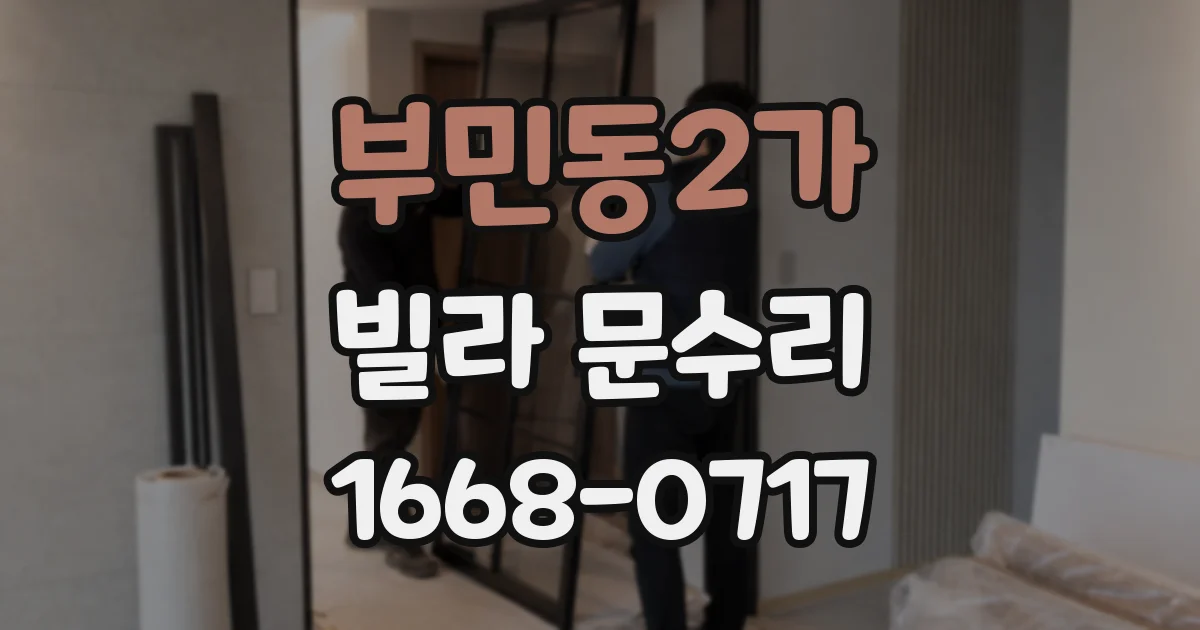 부민동2가 빌라 문수리