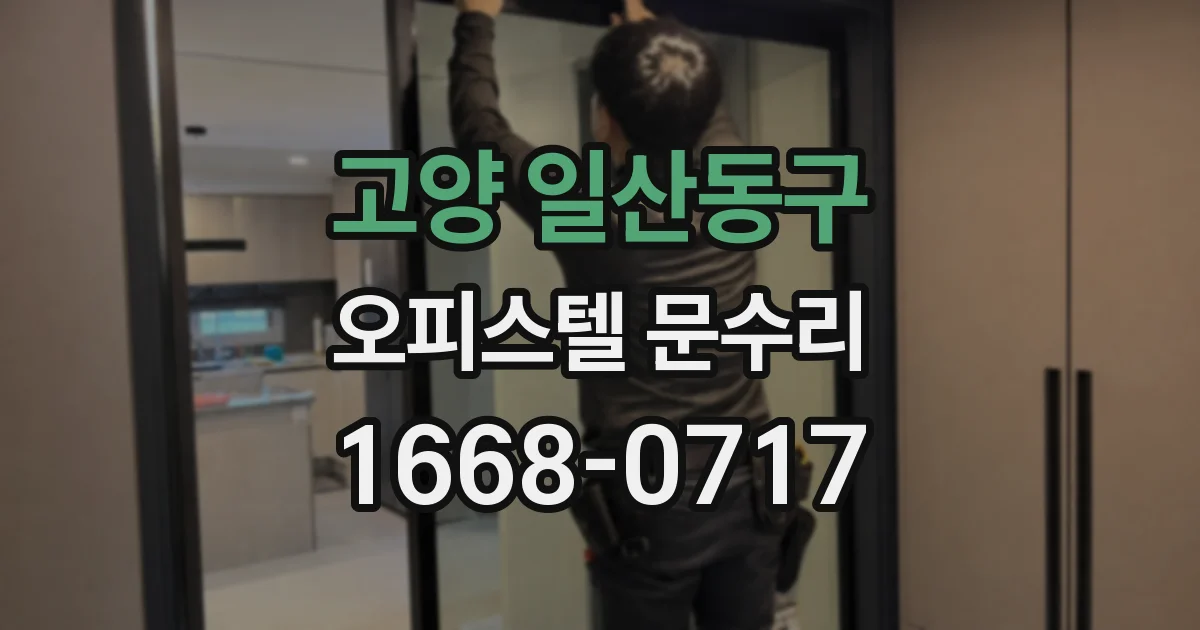 고양 일산동구 오피스텔 문수리