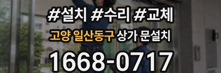 고양 일산동구 상가 문설치