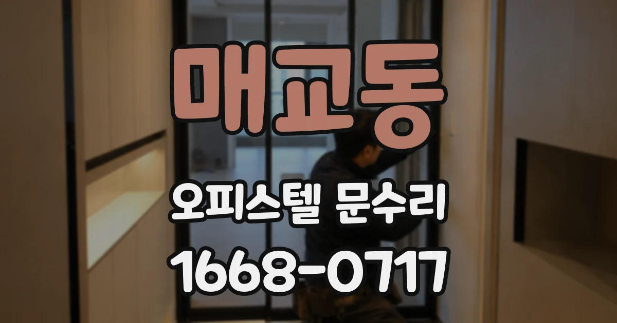 매교동 오피스텔 문수리