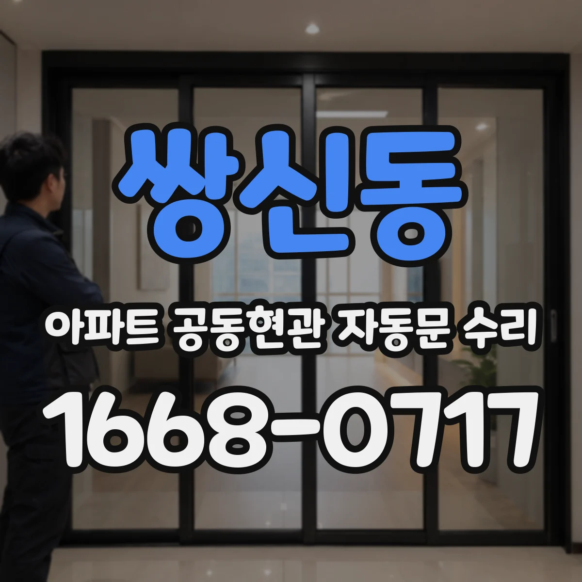 쌍신동 아파트 공동현관 자동문 수리
