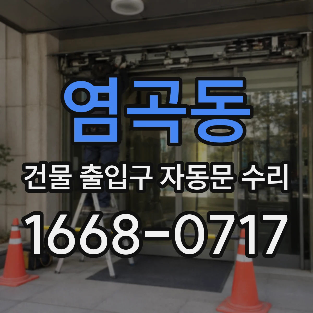 염곡동 건물 출입구 자동문 수리