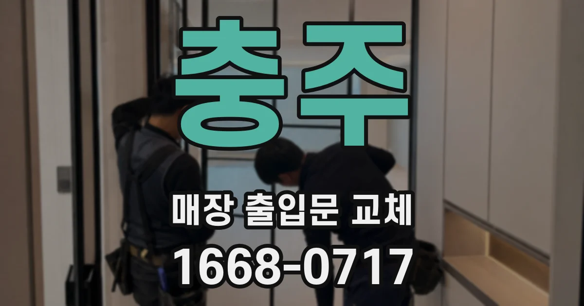 충주 매장 출입문 교체