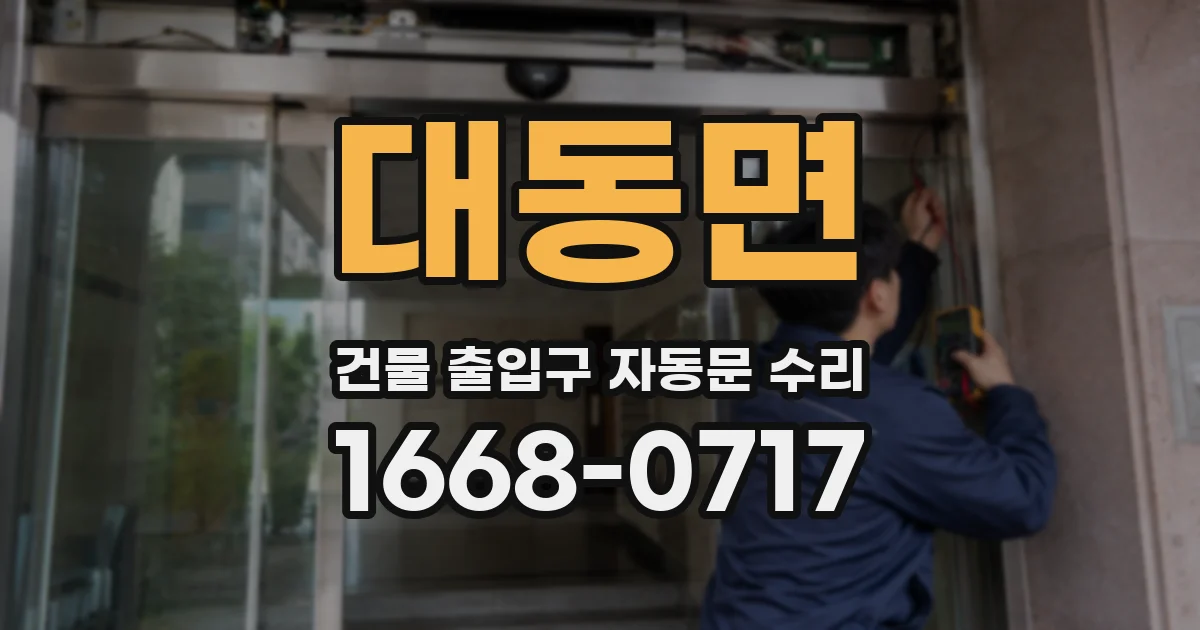 대동면 건물 출입구 자동문 수리