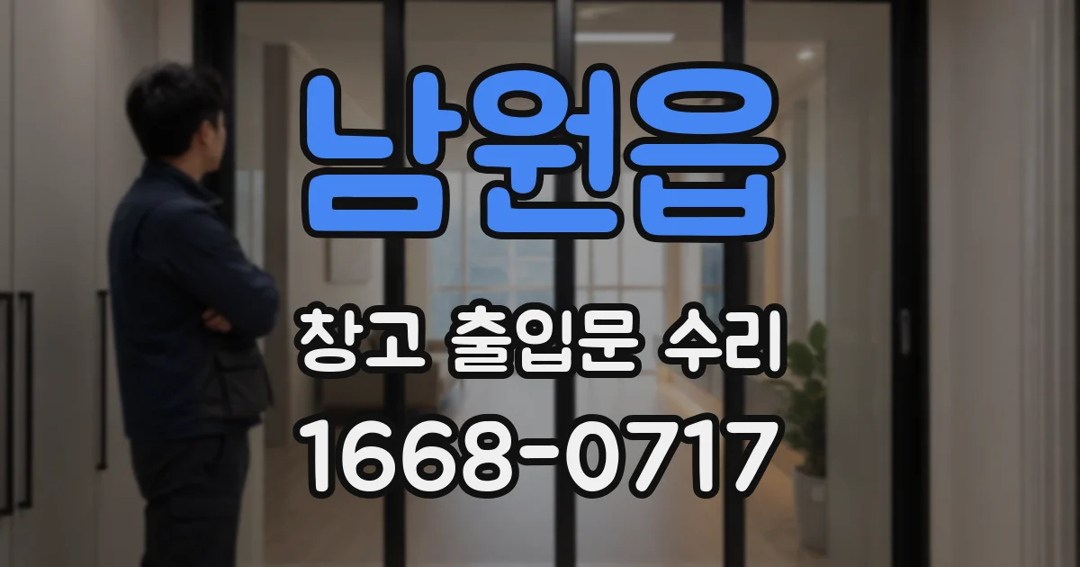 남원읍 창고 출입문 수리