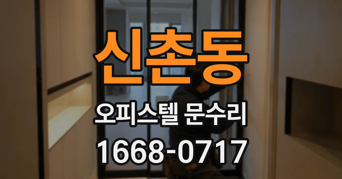 신촌동 오피스텔 문수리